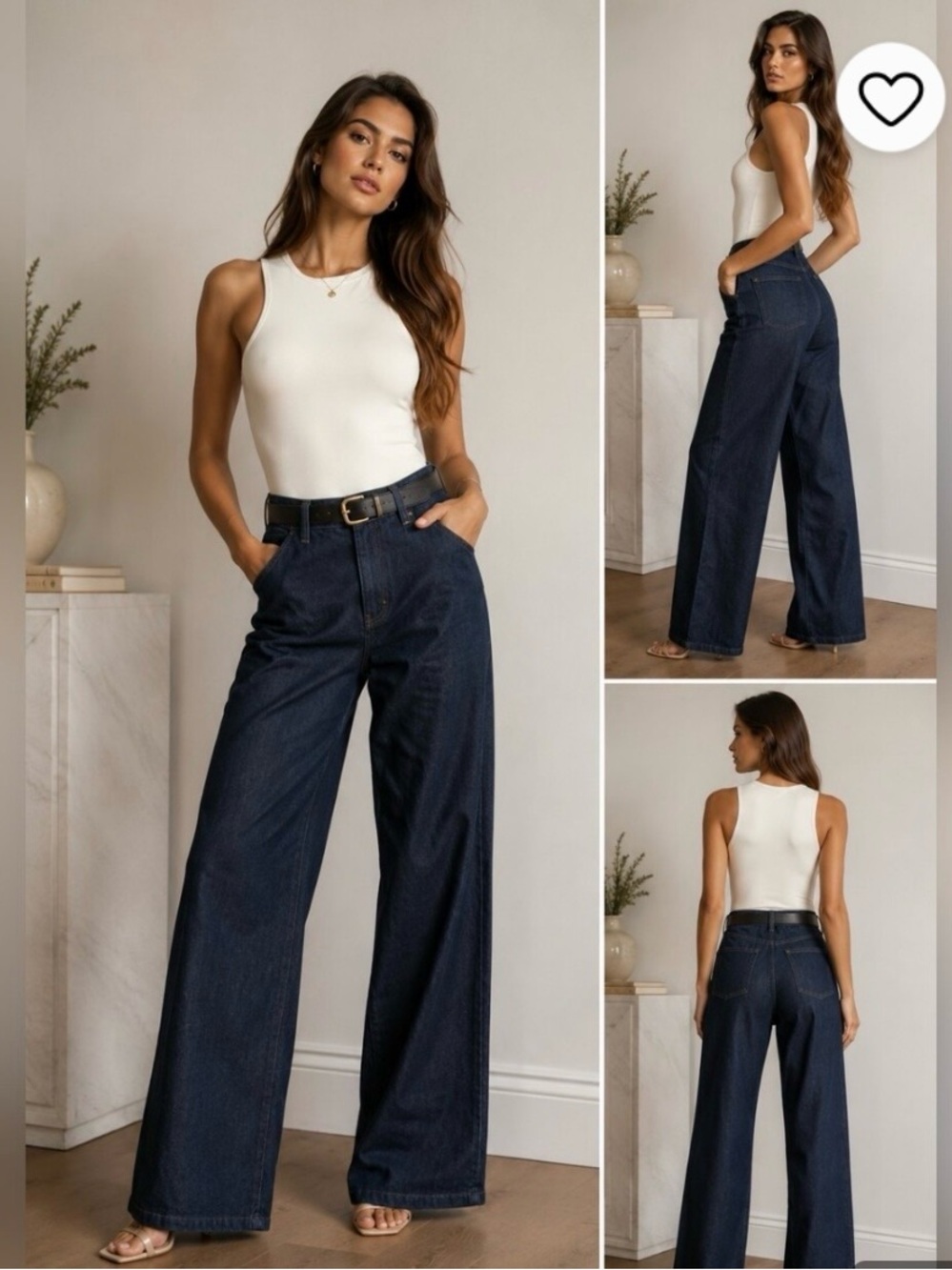 Universal Thread Women's High-Rise Wide Leg Jeans - Dark Indigo 6L